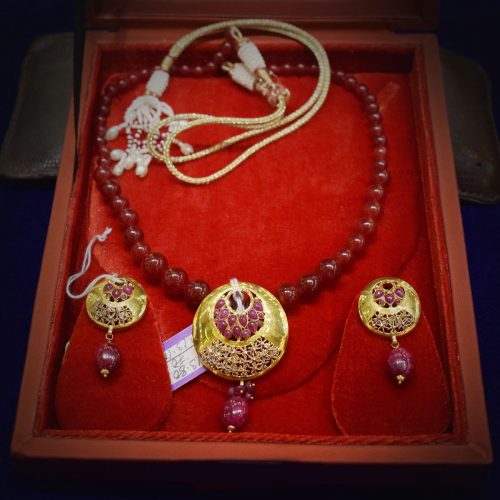 Lovely Mohisur Ruby Locket Set