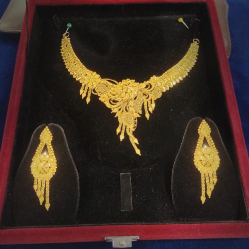 Trendy Designed Dubai Solid Gold Set